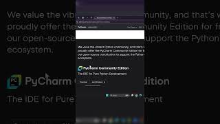 How to Install PyCharm  shortsfeed shorts python pycharm coding frontend [upl. by Irrep]