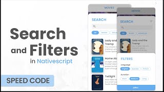 NativeScript amp Angular Movies App UI  Search and Filter Speed Code [upl. by Elmer]