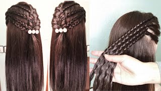 Easy hairstyle for girls  a very simple and quick hairstyle  New open hairstyle [upl. by Allissa]