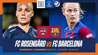 FC Rosengård vs FC Barcelona  Partido Entero De La Jornada 3 De La UEFA Women’s Champions League [upl. by Portia621]