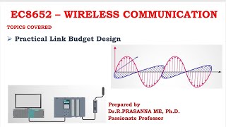 Link Budget Design  Log Distance Path loss Model amp Log Normal Shadowing [upl. by Annaiviv]