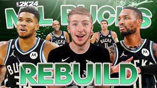 Damian Lillard Milwaukee Bucks Rebuild In NBA 2K24 [upl. by Kirstyn]