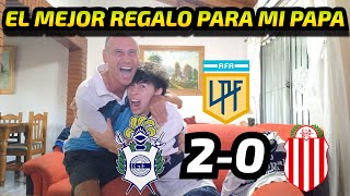 Gimnasia 20 Barracas CentralReaccion padre e hijo Hinchas de GimnasiaCopa de la Liga 2024 [upl. by Blas]