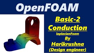 Openfoam Basic2  laplacianFoam  Openfoam Tutorial of conduction heat transfer [upl. by Bates]