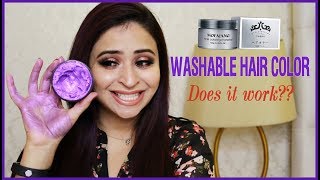 Testing temporary hair coloring mudmaterialwax  No Bleaching Required  FoodGlamLife [upl. by Aenahs207]