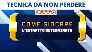 🟢 Metodo Lotto in regalo Impara a giocare lESTRATTO Determinato [upl. by Iadrahc]