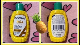 Asepxia Piña 🍍 Jabón con 3 usos para pieles con acné  imperfecciones mi opinión [upl. by Aihsekram]