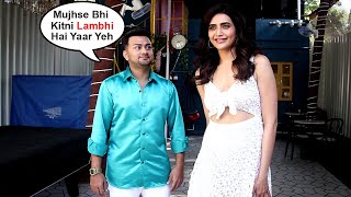 Awez Darbar Making FUN Of Karishma Tanna Height In Public As They Snapped By Media Outside Atrangz [upl. by Rora]