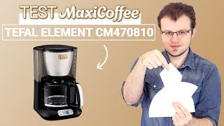 TEFAL ELEMENT CM470810  Cafetière filtre  Le Test MaxiCoffee [upl. by Nylqcaj]