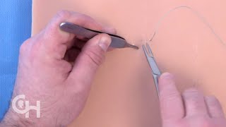 Suture Basics Two Hand Tie Right Hand [upl. by Otsirave]