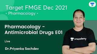 Pharmacology  Antimicrobial Drugs E01  FMGE Dec21  Lets crack NEET PG  Dr Priyanka Sachdev [upl. by Ethyl]