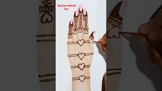 Heart shape mehndi design mehndi highlights mehndi mehandi supriya mehndidesign ytshorts new [upl. by Yessej]