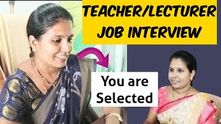 Teacher interview Interview for teacherlecture job [upl. by Eilasor]