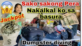 Dumpster diving sako sakong Pera sa basura ang nakal kal ko grabi umaapaw ang swerte ni Inday Roning [upl. by Drusi]