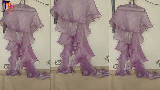 ruffle dupatta kaise banate hai ruffle dupatta cutting and stitching DIY [upl. by Ecnerat370]