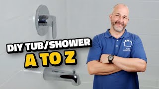 DIY How to Renovate the Tub  Shower from A to Z [upl. by Cassey]