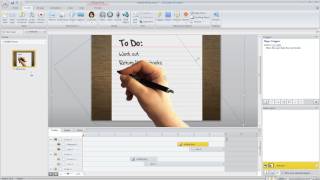 Articulate Storyline tutorial Create a fun effect with a hand crossing items off a list [upl. by Neelhsa]