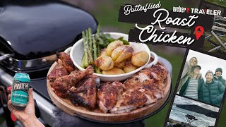 Butterflied Roast Chicken on the Weber Traveler [upl. by Virgilia]