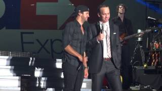 Peyton Manning and Luke Bryan singing Folsom Prison Blues 4272013 [upl. by Hnah]