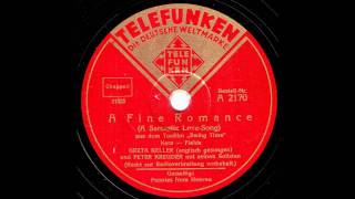 A Fine Romance  Greta Keller mit Peter Kreuder und seine Solisten [upl. by Mehalek]