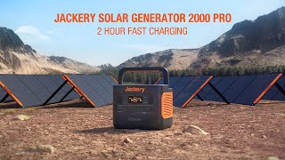 Jackery Solar Generator 2000 Pro  Fast Charge in 2 Hours [upl. by Silvie]