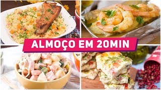 ALMOÇO COMPLETO EM ATÉ 20 MINUTOS 4 RECEITAS FÁCEIS  Receitas de Minuto [upl. by Standford]