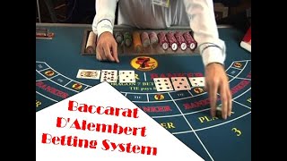 Baccarat Dalembert Betting Strategy Low Risk [upl. by Ephram]