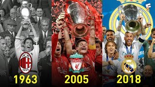 UEFA Champions League Winners 1956  2018 ⚽ Footchampion [upl. by Atled157]