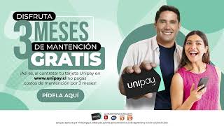 ¡Disfruta 3 meses de mantención gratis en tu Tarjeta Unipay [upl. by Peednas]