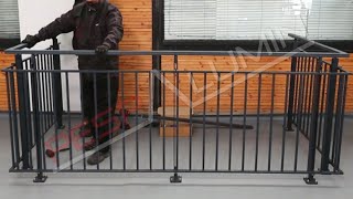 Aluminium balustrade with vertical welded panels  SYSTEM 49  RAL  ANTHRACITE [upl. by Singh]