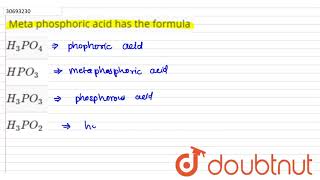 Meta phosphoric acid has the formula  12  THE NITROGEN FAMILY  CHEMISTRY  DINESH PUBLICATION [upl. by Opal964]