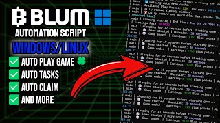 BLUM Automation Script PC  WindowsLinux  🍀Auto Play Games Auto Tasks ETC  BlumAutoClicker [upl. by Narruc]