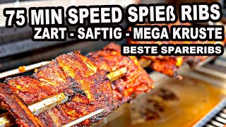 Speed Spieß Ribs in 75 Min  The BBQ BEAR [upl. by Narine728]