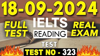 IELTS Reading Test 2024 with Answers  18092024  Test No  323 [upl. by Noroj]