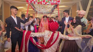 BRIDE ENTRY DANCE  CUTEST BRIDE EVER  INDIAN WEDDING 2022  WEDDINGS BY HHC [upl. by Oivatco622]