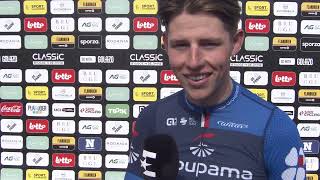 Laurence Pithie  Interview at the start  Classic BruggeDe Panne 2024 [upl. by Lam]