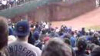 Fan falls in basket at Wrigley Field [upl. by Nired429]