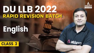 DULLB 2022  DU LLB English Preparation  Rapid Revision Batch 3 [upl. by Collette654]