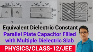 Equivalent Dielectric ConstantDielectric filled CapacitorEquivalent CapacitanceDielectric constan [upl. by Moreen]