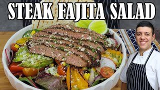 How to Make Steak Fajitas Recipe  Fast and Easy Steak Fajita Salad by Lounging with Lenny [upl. by Asante]