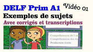 DELF Prim A1  Exemples de sujets  vidéo 01 [upl. by Iaoh620]