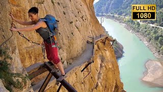 El Camino del Rey  Worlds Most Dangerous Hike HD 🇪🇸 [upl. by Aitahs818]