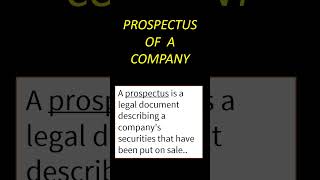 PROSPECTUS OF A COMPANY  MEANING  TYPES OF PROSPECTUS [upl. by Aryamoy620]