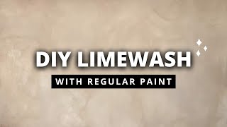 EASY DIY Limewash Wall Using Regular Wall Paint anyone can do this [upl. by Linson199]