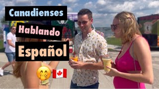 Canadienses hablando español  how much Spanish do people in Montreal know [upl. by Gillespie]