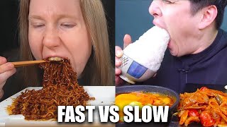 FAST VS SLOW EATING MUKBANGERS [upl. by Yuk730]