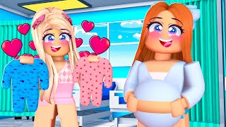 MY BEST FRIEND IS PREGNANT IN ROBLOX BROOKHAVEN [upl. by Harbert]