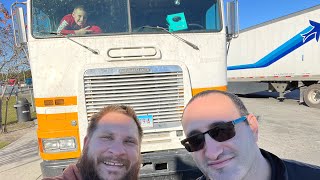 Trucking teaching my son the value of a dollar in the cabover [upl. by Norabal634]