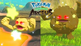 Shiny Alpha Geodude amp Graveler  Pokemon Legends Arceus [upl. by Romonda]