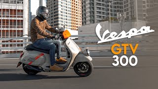 2024 VESPA GTV 300 REVIEW [upl. by Einiar]